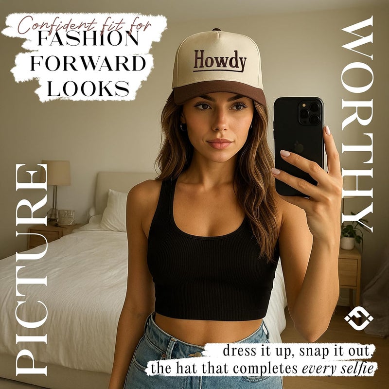 Funky Junque Vintage Canvas Snapback Hat - Adjustable 2 Tone Cap for Men Women - Put It On My, Cowboy, Girl Dad, Funny - Image 4